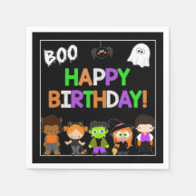 Halloween Birthday Party Paper Napkins
