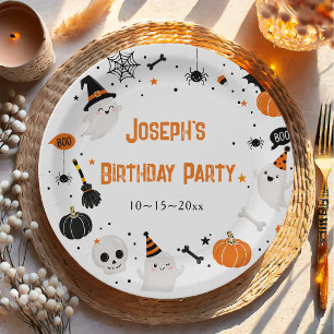 Halloween Birthday Party Paper Plate