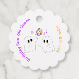 Halloween Birthday Party Spooky Dancefloor Ghost Favour Tags