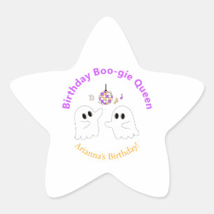 Halloween Birthday Party Spooky Dancefloor Ghost Star Sticker