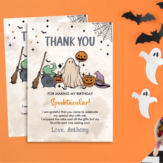 Halloween Birthday Party Thank You Card (Creator Uploaded)