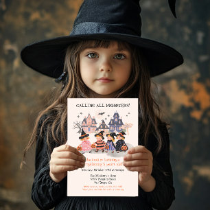 Halloween Birthday Party Trick or Treat Invitation