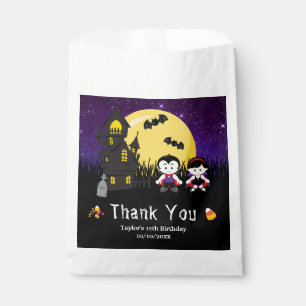 Halloween Birthday Party Vampires Purple Favour Bag