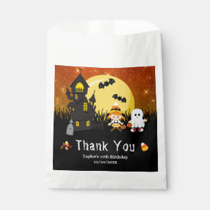 Halloween Birthday Party Witch Ghost Orange Favour Bag