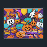 Halloween & Birthday postcard<br><div class="desc">Halloween collection</div>