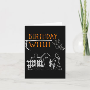 Halloween Birthday Quote _ Witch Quote Graphic Art Card