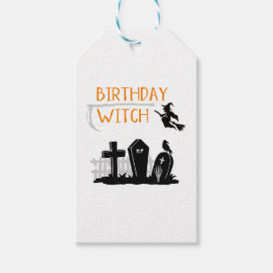 Halloween Birthday Quote Witch Quote Graphic Gift Tags