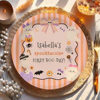 Halloween Birthday Spooktacular Paper Plates