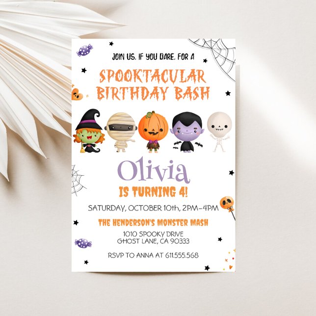 Halloween Birthday Spooktacular Party Invitation (Creator Uploaded)