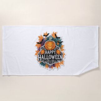 Halloween Birthday Squad Creepy Clown Ghost Zombie Beach Towel