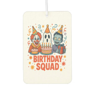 Halloween Birthday Squad Creepy Clown Ghost Zombie Car Air Freshener