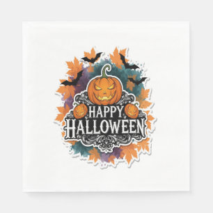 Halloween Birthday Squad Creepy Clown Ghost Zombie Napkin