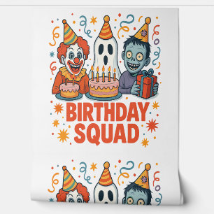 Halloween Birthday Squad Creepy Clown Ghost Zombie Wallpaper