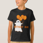 Halloween Birthday T-shirts and Gifts<br><div class="desc">Cute little ghost holds orange balloons and wishes a happy birthday to the October 31 birthday guy or gal. Spooky for Halloween birthdays! Fully customisable too, in case you want to add your own text, change background colours, or move elements around. Make it yours, make it unique, make it scary!!...</div>