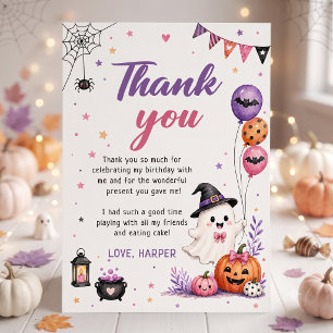 Halloween Birthday Thank You Card