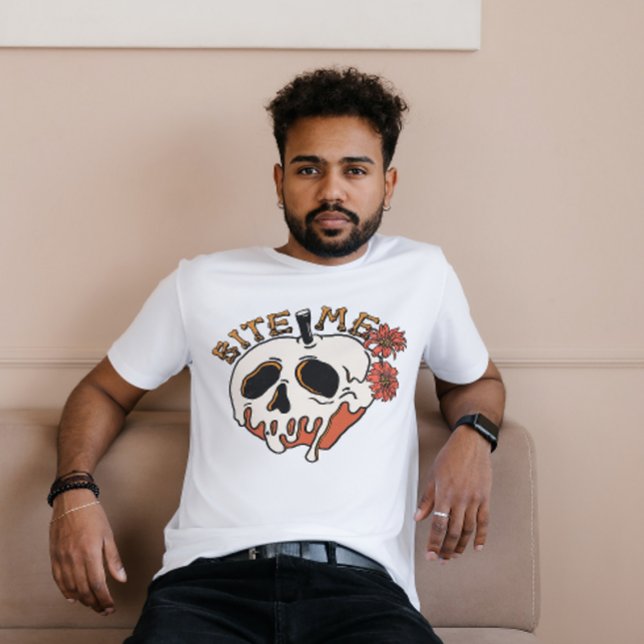 HALLOWEEN BITE ME MELTING SKULL T-Shirt (Creator Uploaded)