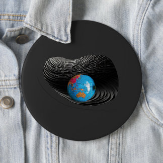 Halloween Black and Blue Planet 6 Cm Round Badge