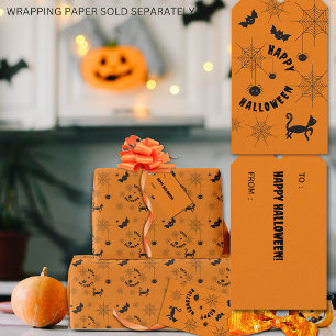 Halloween Black and Orange Gift Tag