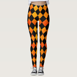 Halloween Black and Orange pattern Leggings