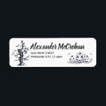 Halloween Black and  White Little Pumpkin Return Address Label<br><div class="desc">Personalised Halloween Black and  White Little Pumpkin Label. For further customisation,  please click the "Customise it" button and use our design tool to modify this template.</div>