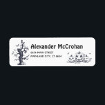 Halloween Black and  White Little Pumpkin Return Address Label<br><div class="desc">Personalised Halloween Black and  White Little Pumpkin Label. For further customisation,  please click the "Customise it" button and use our design tool to modify this template.</div>