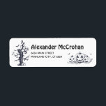 Halloween Black and  White Little Pumpkin Return Address Label<br><div class="desc">Personalised Halloween Black and  White Little Pumpkin Label. For further customisation,  please click the "Customise it" button and use our design tool to modify this template.</div>