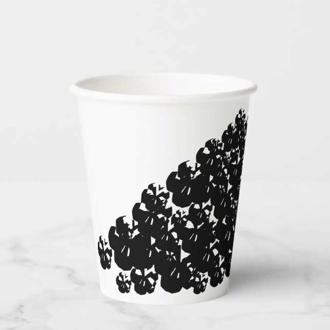 Halloween black and white Skulls pile spooky Paper Cups (Front)