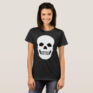 Halloween Black and white Sugar Skull symbol T-Shirt