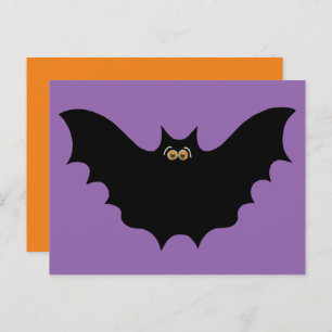 Halloween Black Bat Postcard