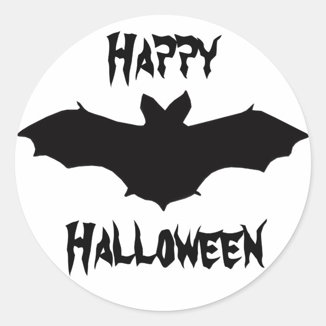Halloween Black Bat Stickers (Front)