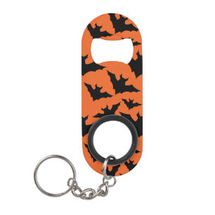Halloween black bats orange cool spooky pattern