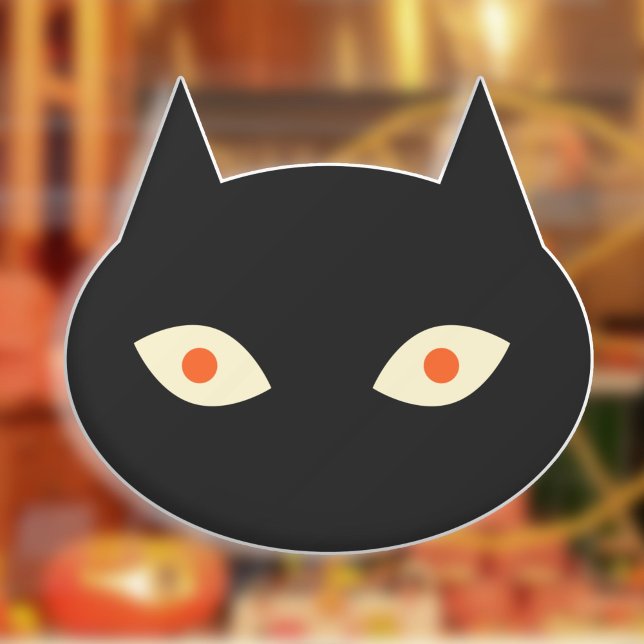 Halloween Black Cat (Halloween Black Cat Window Cling)