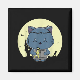 Halloween Black Cat And Magic Monster Doll For Magnet