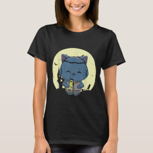 Halloween Black Cat And Magic Monster Doll For T-Shirt