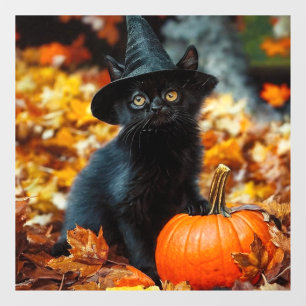 Halloween Black Cat and Pumpkin