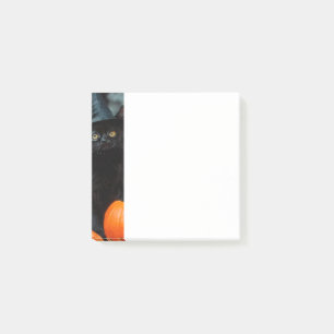 Halloween Black Cat and Pumpkin Post-it Notes