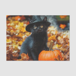 Halloween Black Cat and Pumpkin Tissue Paper