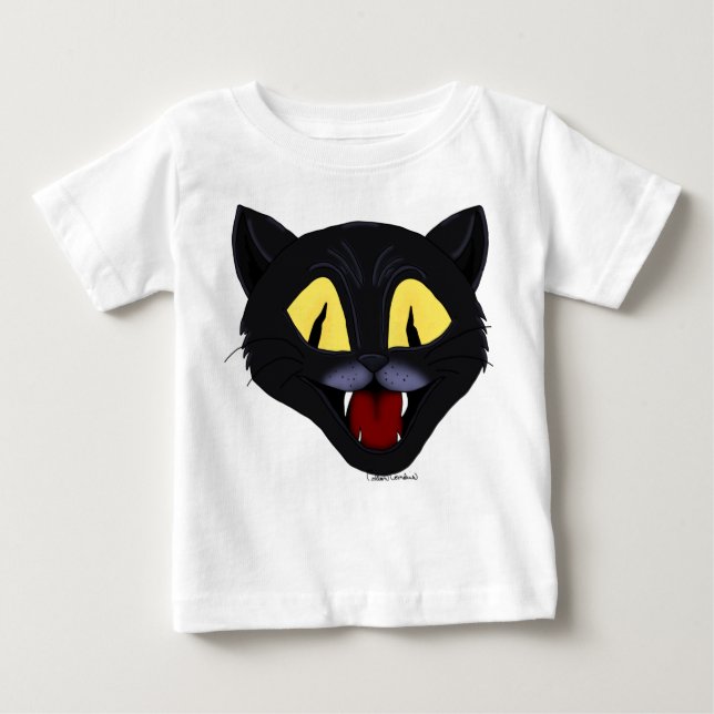 Halloween Black Cat  Baby T-Shirt (Front)
