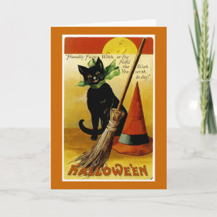 Halloween Black Cat Card