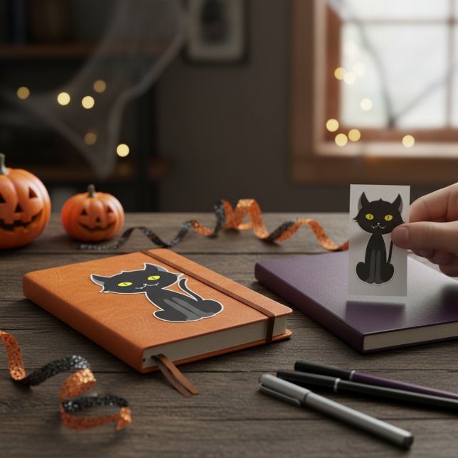 Halloween Black Cat Cartoon Craft Sticker (Halloween Black Cat Cartoon Craft Sticker)