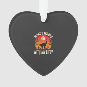 Halloween Black Cat Cemetery Horror Graphic Ornament