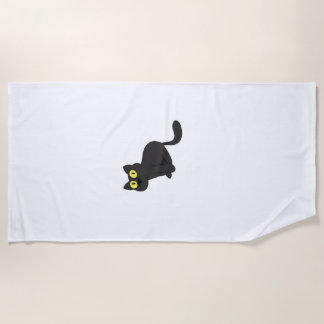 Halloween Black Cat Classic T-Shirt Beach Towel
