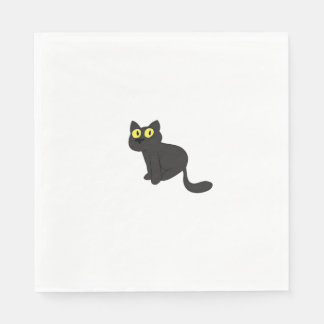 Halloween Black Cat Classic T-Shirt Napkin
