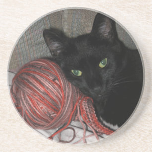 Halloween Black Cat Coaster