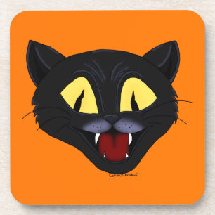 Halloween Black Cat Coaster