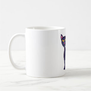 Halloween black cat coffee mug