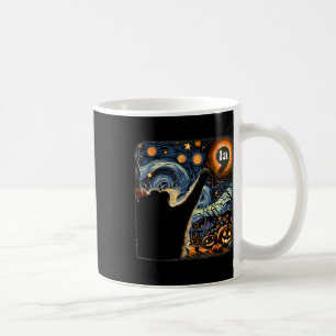 Halloween Black Cat Comma La Starry Night Art Kama Coffee Mug