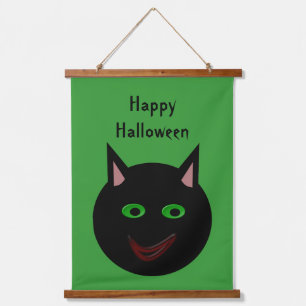 Halloween Black Cat Custom Hanging Tapestry