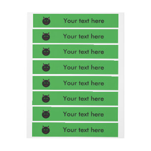 Halloween Black Cat Custom Labels
