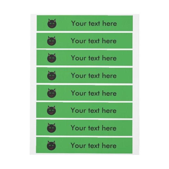 Halloween Black Cat Custom Labels (Sheet)